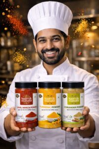 Family Value Pack — Organic Masala Combo Haldi Mirch Dhaniya 450g each