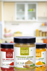 Ghar Ka Swad Pack — Organic Masala Combo Haldi Mirch Dhaniya 200g each