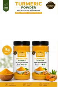 Saatvik Organic Haldi Powder 1kg — 100% Pure Turmeric | Bulk Pack